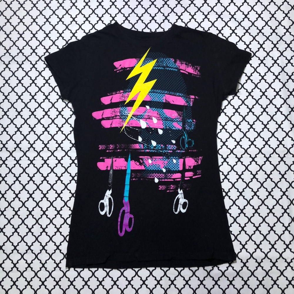 Hot Topic (NLA) Colorful Scissors Art Top <3
